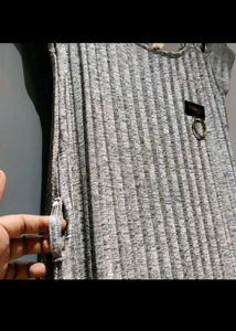 Unique Ribbed Asymmetrical Dress