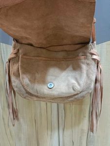 Pepe jeans Suede Fringe Crossbody Bag