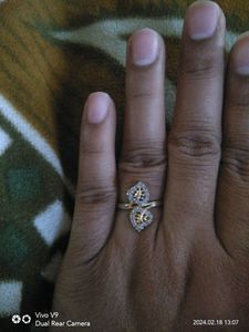 Gold &amp; Diamond Accent Heart Ring