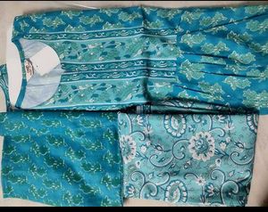 Beautiful Blue Block Print Kurta Set