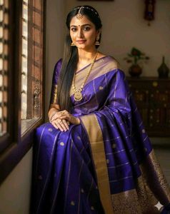Elegant Purple Silk Saree