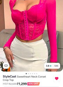 stretchable Lace Corset Top