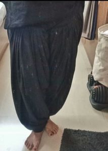 2 Black and yellow Salwar/Palazzo Pants