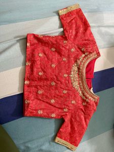Red Embroidered Blouse