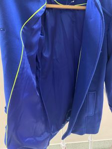 Royal Blue Double-Breasted Peacoat