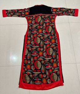 Retro Print Tunic Dress