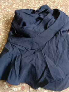 Ruffled Navy Blue Top