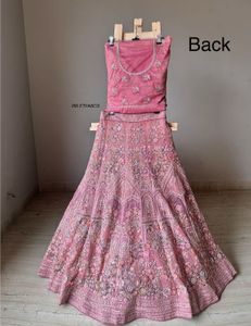 Brand New designer Pink Embroidered Lehenga Choli