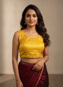 Stunning Yellow Silk Blouse