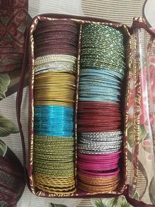 12 Colour Of Metal Bangles