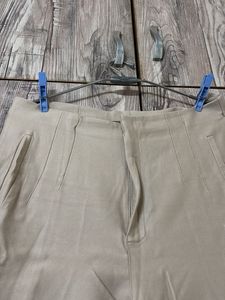 Women's Casual Beige Trousers