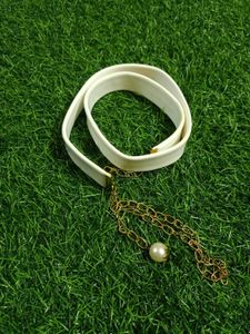 White & Gold Chain Belt