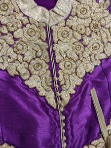 Beautifully Embroidered Purple Kurta Set