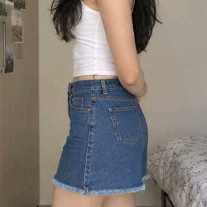 Classic Blue Denim Mini Skirt