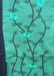 Kurti khadi 1 piece embroidery two shade designNav