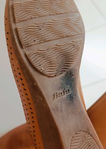 Comfortable Tan Perforated Ballet Flats