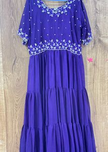 Vibrant Purple Embellished Gown