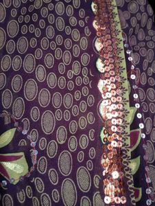 Stone Work Chiffon Saree