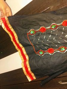 Black Embroidered Kurta