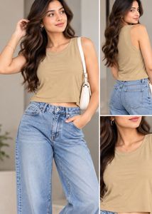 Basic Tan Sleeveless Top
