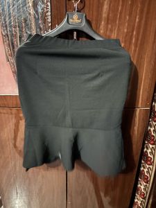 Stylish Black Peplum Skirt