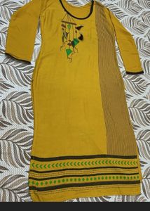 Cute Yellow Print Kurta