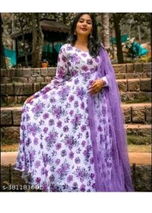 Floral Print Kurta with Dupatta