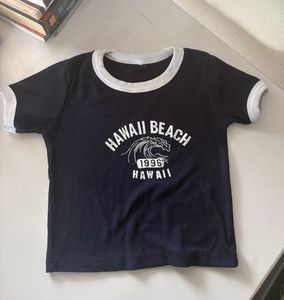 Cropped Hawaii Beach Tee