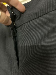 Van Heusen Dark Grey Striped Trousers