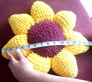 Crochet sunflower 🌻 plush pillow