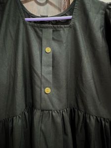 Tiered Puff Sleeve Black Dress🌻🖤