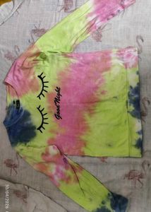 Tie-Dye "Good Night" Graphic Top