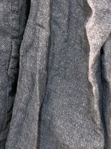 Denim look Skirt with Floral Trim