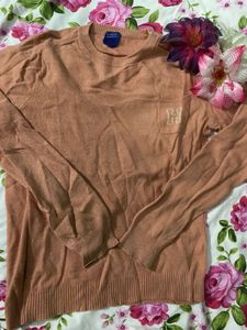 Human Woman Peach Knit Sweater