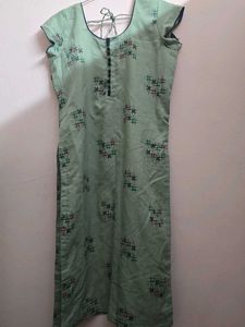 Green Printed Kurta