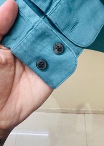 Calvin Klein Teal Button-Up Shirt