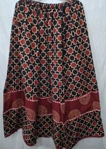 Pure Ajrakh Maxi Long Skirt
