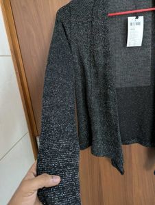 Sparkly Open Front Cardigan
