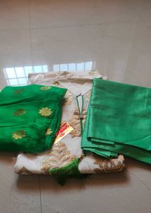 Elegant Kurta Set with Green Dupatta material