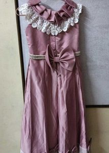 Elegant Mauve Party Dress for Girls