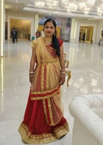 Net Lehenga Choli With Dupatta Set❤️(Red &amp; Golden)