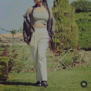 Comfortable Beige Pleated Pants