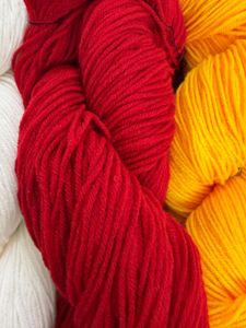 Wool Yarn - Pink, White, Red, Yellow
