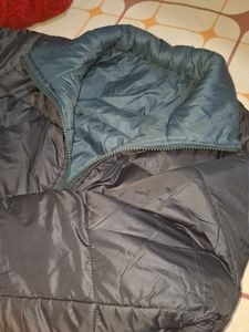 Stylish Green and black reversible Puffer Jacket