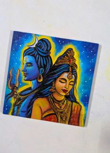 Mini Shiv parvati Painting
