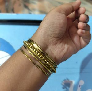 Gold Toned Stackable Bangles