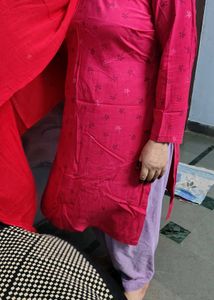 Women's Kurta red with duptta