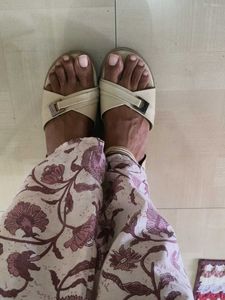 Stylish Beige Flat Sandals