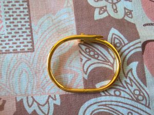 Gold Tone Nail Bracelet