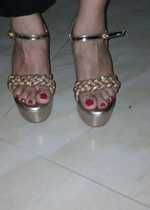 Gold Platform Heels